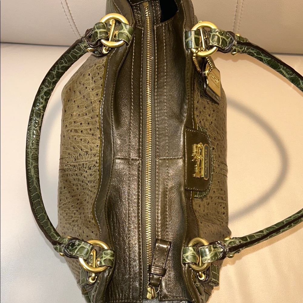 Coach Abigail Croc-Embossed Shoulder Bag - Picture 11 of 17